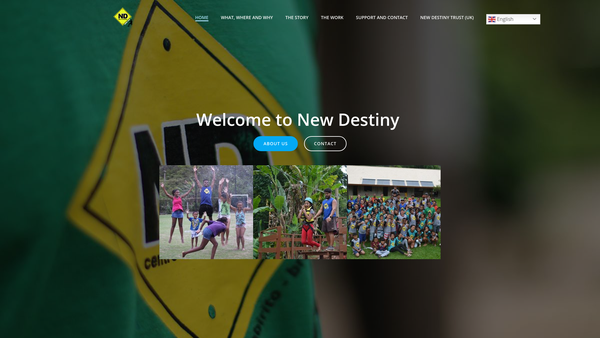 Screenshot of the New Destiny Trust website