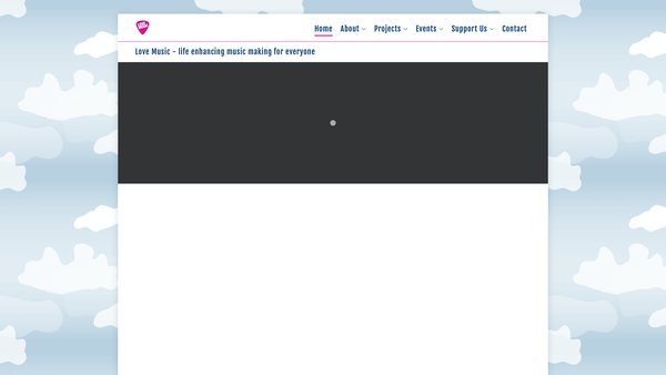 Screenshot of the Love Music Productions Ltd website
