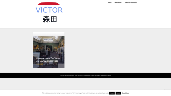 Screenshot of the The Victor Murphy Trust website