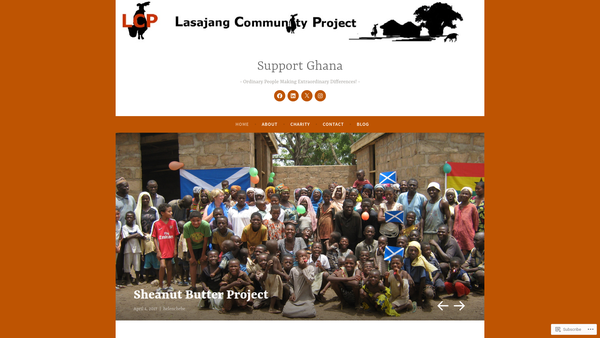 Screenshot of the Lasajang Community Project website