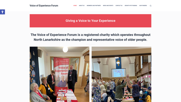 Screenshot of the Voice Of Experience Forum website