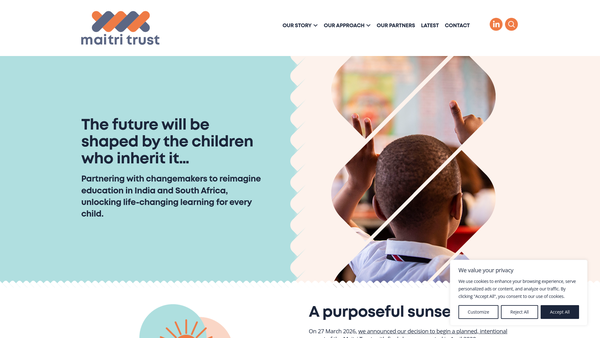 Screenshot of the The Maitri Trust website