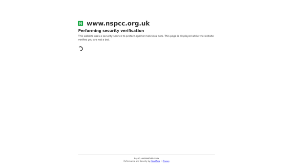 Screenshot of the National Society for the Prevention of Cruelty to Children website