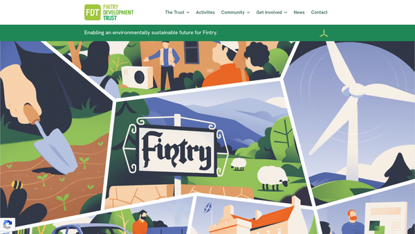 Screenshot of the Fintry Development Trust website