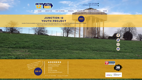 Screenshot of the Junction 12 website