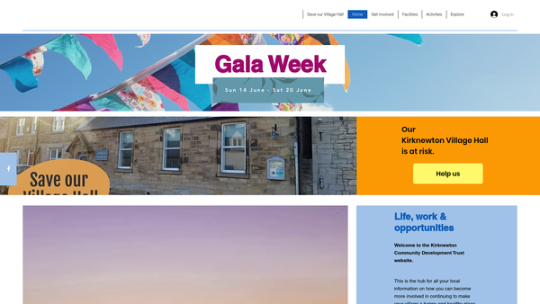 Screenshot of the Kirknewton Community Development Trust Limited website