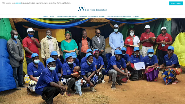 Screenshot of the The Wood Foundation website