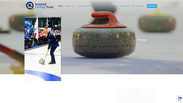 Screenshot of the Scottish Curling Trust website