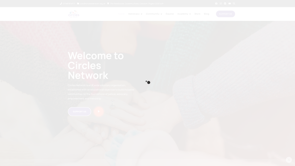 Screenshot of the Circles Network Ltd website
