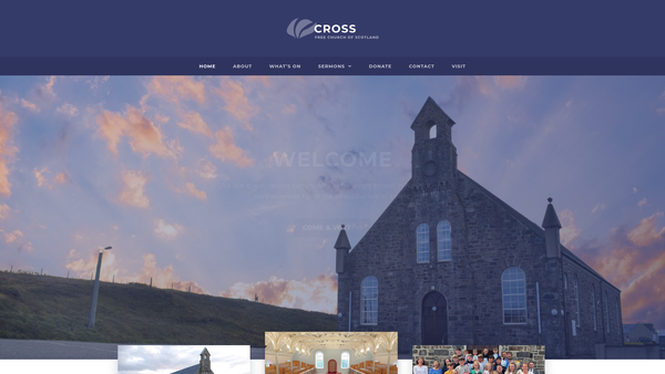 Screenshot of the Cross Free Church of Scotland website