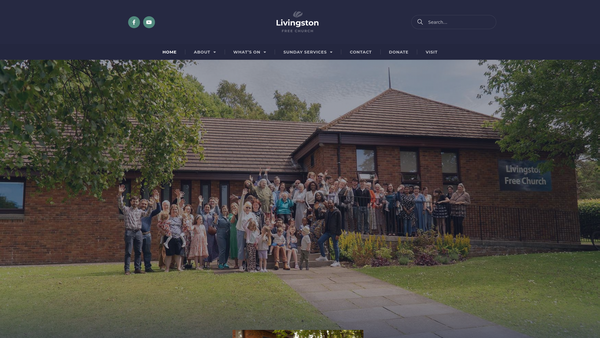 Screenshot of the Livingston Free Church Of Scotland website