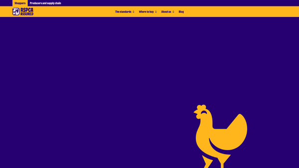 Screenshot of the RSPCA Assured Ltd website