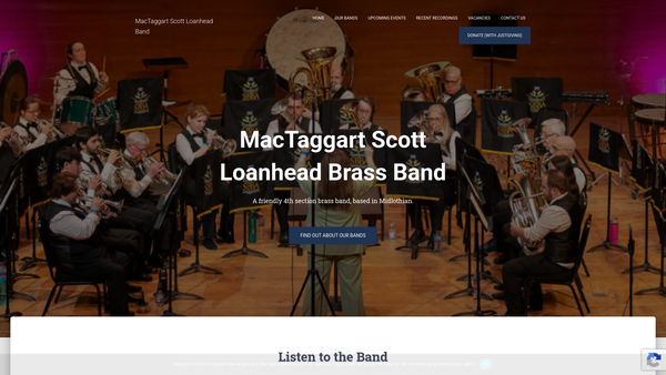 Screenshot of the MacTaggart Scott (Loanhead) Band website