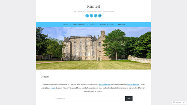 Screenshot of the Friends Of Kinneil website