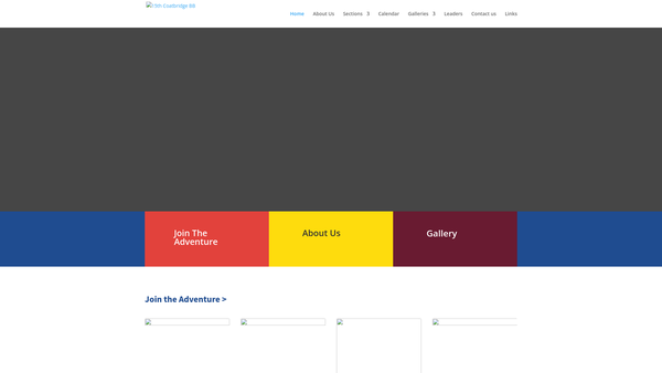 Screenshot of the 15th Coatbridge Boys Brigade Company website