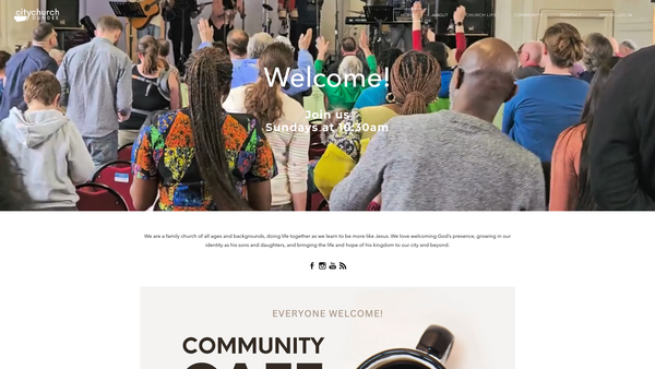 Screenshot of the City Church Dundee website