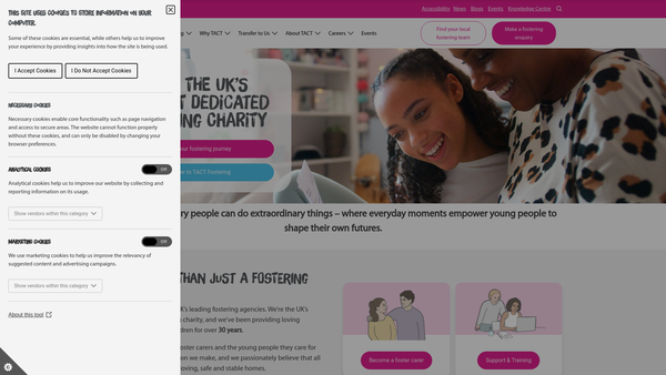 Screenshot of the The Adolescent And Children's Trust website