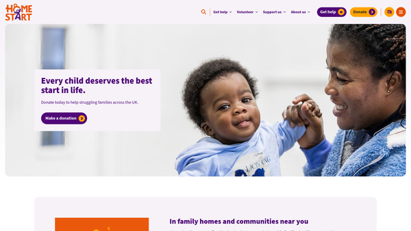 Screenshot of the Home-Start UK website