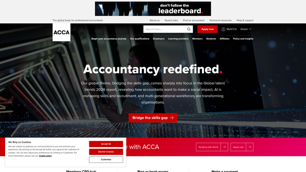 Screenshot of the Certified Accountants Educational Trust website