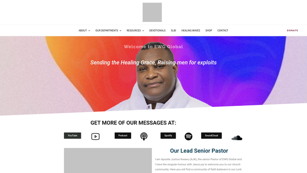Screenshot of the Embassy of the Word of God website