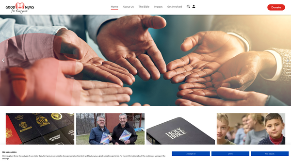 Screenshot of the GOOD NEWS for Everyone! website