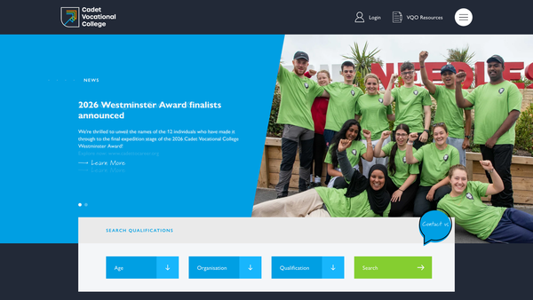 Screenshot of the CVQO Ltd website
