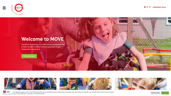 Screenshot of the The MOVE Partnership website