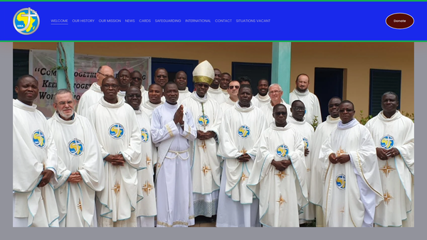 Screenshot of the Charity for Roman Catholic Purposes in Connection with the Society of African Missions website