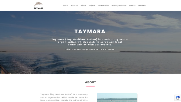 Screenshot of the Taymara website