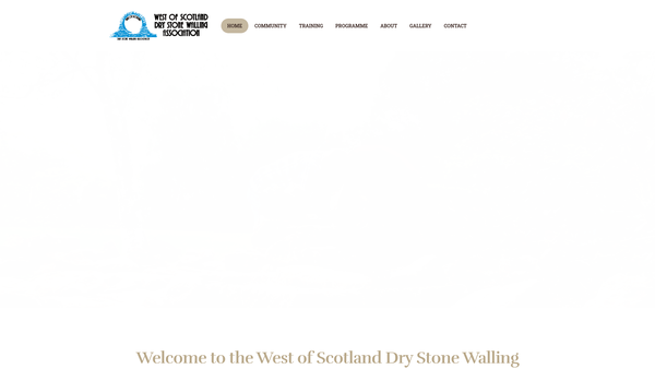 Screenshot of the West of Scotland Dry Stone Walling Association website
