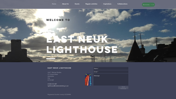 Screenshot of the East Neuk Lighthouse website