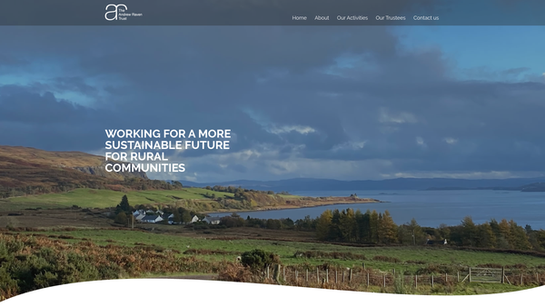 Screenshot of the Andrew Raven Trust website