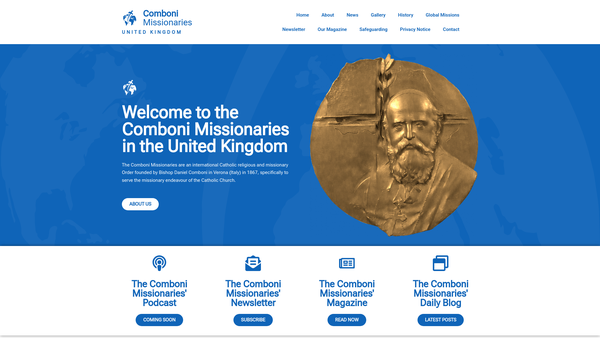 Screenshot of the The Sons of the Sacred Heart of Jesus website