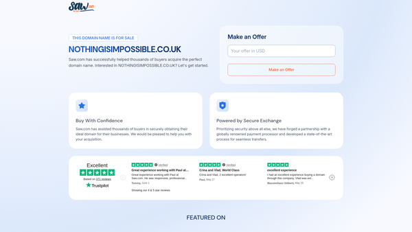 Screenshot of the Nothing Is Impossible Ministries website