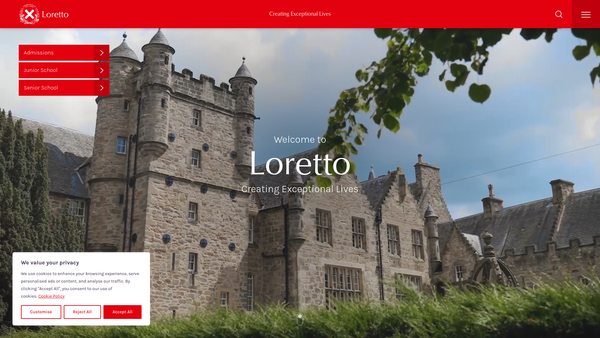 Screenshot of the Lamert Fund for University Bursaries website