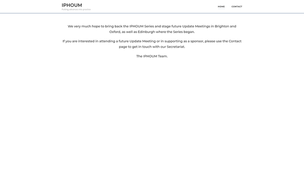Screenshot of the International Paediatric Haematology & Oncology Educational Forum website