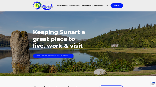Screenshot of the Sunart Community Company website
