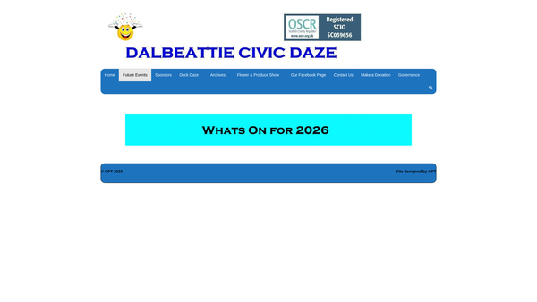 Screenshot of the Dalbeattie Civic Daze website