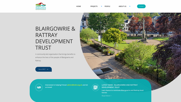 Screenshot of the Blairgowrie & Rattray Development Trust Limited website