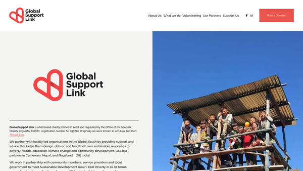 Screenshot of the AfrAsia-link website