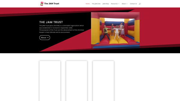 Screenshot of the JAM (Jesus and Me) Trust website
