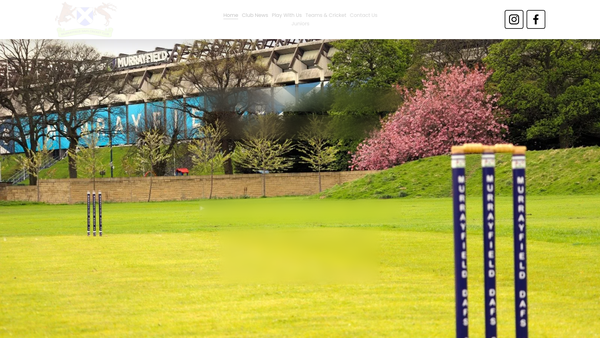 Screenshot of the Murrayfield - DAFS Cricket Club website