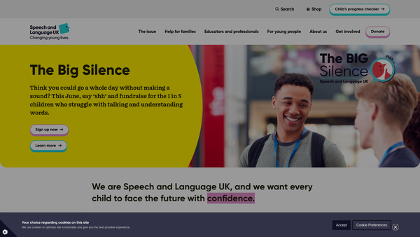 Screenshot of the I Can website