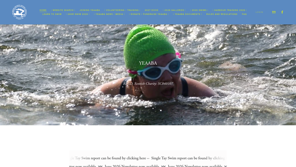 Screenshot of the Ye Amphibious Ancients  Bathing Association website