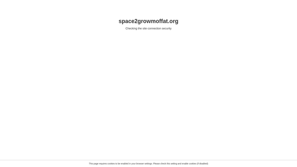 Screenshot of the Space to Grow, Moffat website
