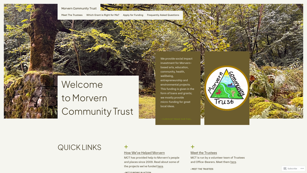 Screenshot of the The Morvern Community Trust website