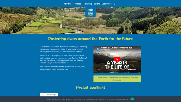 Screenshot of the Forth Rivers Trust website