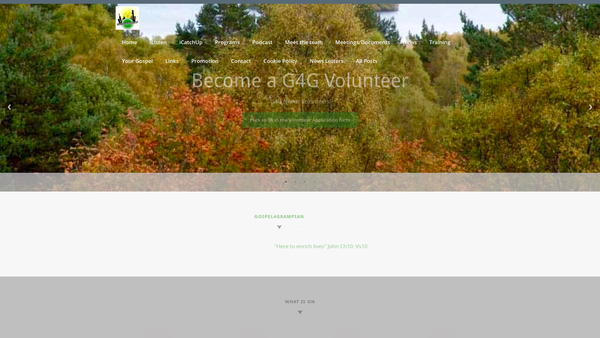 Screenshot of the Gospel4Grampian website