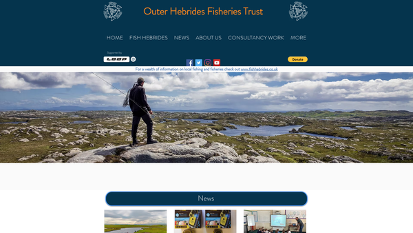 Screenshot of the Outer Hebrides Fisheries Trust website