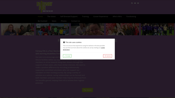 Screenshot of the Fairway Fife website